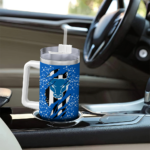 customized buffalo bulls claw cut royal blue black curved tumbler best selling.webp