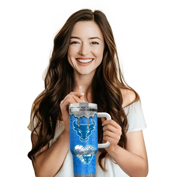 customized buffalo bulls heart helmet motif royal blue curved tumbler premium grade.webp