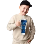 customized buffalo bulls hexagon armor royal blue curved tumbler best selling.webp