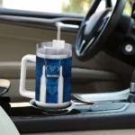 customized buffalo bulls hexagon armor royal blue curved tumbler best selling.webp