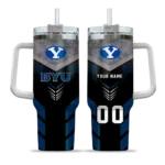 customized byu cougars arrow armor blue black curved tumbler best selling.webp