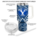 customized byu cougars chevron angle blue curved tumbler best selling.webp