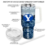 customized byu cougars chevron stripe blue curved tumbler best selling.webp