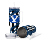 customized byu cougars claw cut blue black curved tumbler best selling.webp