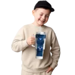 customized byu cougars hexagon armor blue curved tumbler best selling.webp