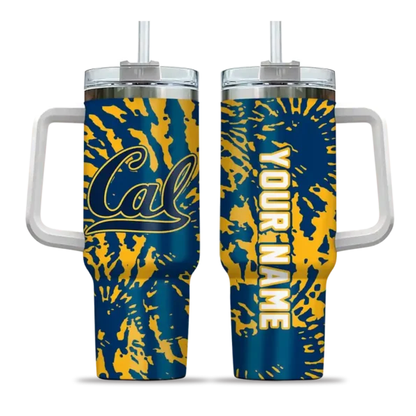 customized california golden bears burst swirl blue curved tumbler best selling.webp