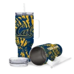 customized california golden bears burst swirl blue curved tumbler best selling.webp