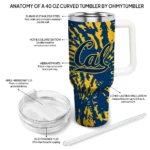 customized california golden bears burst swirl blue curved tumbler best selling.webp