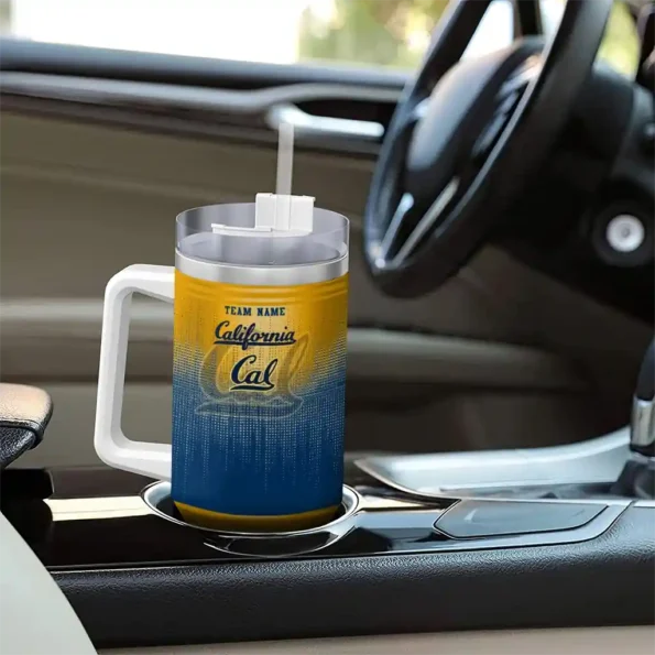 customized california golden bears gradient dots blue curved tumbler trendy.webp