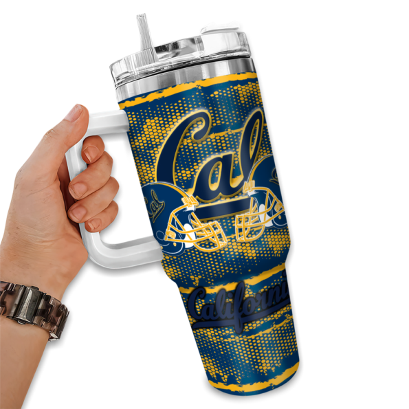customized california golden bears honey streaks blue curved tumbler fashion forward.webp