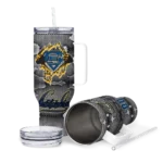 customized california golden bears superman shield blue gray curved tumbler best selling.webp