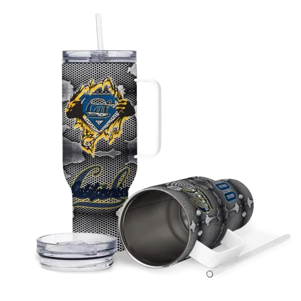 customized california golden bears superman shield blue gray curved tumbler high quality.webp