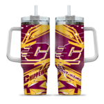 customized central michigan chippewas abstract paths maroon curved tumbler best selling.webp