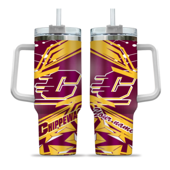 customized central michigan chippewas abstract paths maroon curved tumbler best selling.webp