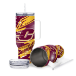 customized central michigan chippewas abstract paths maroon curved tumbler best selling.webp