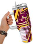 customized central michigan chippewas arrow burst maroon curved tumbler best selling.webp