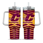 customized central michigan chippewas chevron layers maroon curved tumbler best selling.webp
