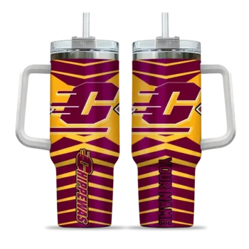customized central michigan chippewas chevron layers maroon curved tumbler best selling.webp