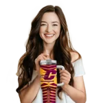 customized central michigan chippewas chevron layers maroon curved tumbler best selling.webp