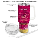 customized central michigan chippewas geometric prism maroon curved tumbler best selling.webp