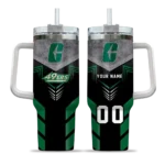 customized charlotte 49ers arrow armor green black curved tumbler best selling.webp