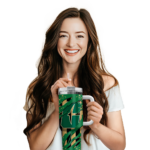customized charlotte 49ers claw cut green black curved tumbler best selling.webp
