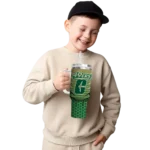 customized charlotte 49ers hex texture green curved tumbler best selling.webp