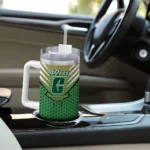 customized charlotte 49ers hex texture green curved tumbler best selling.webp