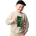 customized charlotte 49ers hexagon armor green curved tumbler best selling.webp