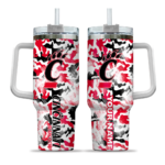customized cincinnati bearcats camo mashup red white curved tumbler best selling.webp