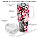 customized cincinnati bearcats camo mashup red white curved tumbler best selling.webp