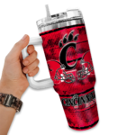 customized cincinnati bearcats honey streaks red curved tumbler best selling.webp