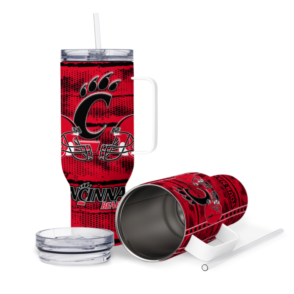 customized cincinnati bearcats honey streaks red curved tumbler high quality.webp