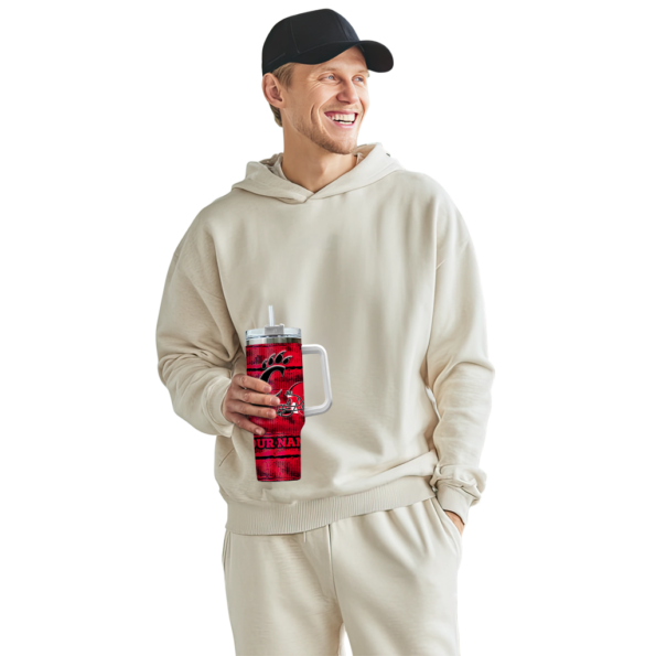 customized cincinnati bearcats honey streaks red curved tumbler top rated.webp
