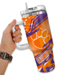 customized-clemson-tigers-abstract-paths-orange-curved-tumbler-best-selling.webp
