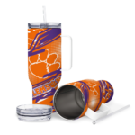 customized-clemson-tigers-abstract-paths-orange-curved-tumbler-best-selling.webp