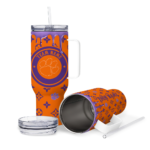 customized-clemson-tigers-bullseye-drips-orange-curved-tumbler-best-selling.webp