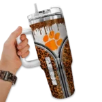 customized-clemson-tigers-leopard-zipper-orange-curved-tumbler-best-selling.webp