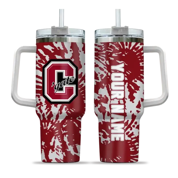 customized colgate raiders burst swirl maroon curved tumbler best selling