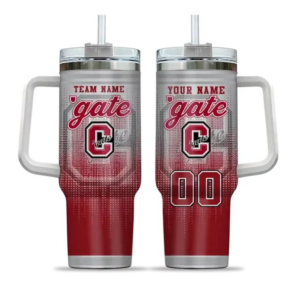 customized colgate raiders gradient dots maroon curved tumbler best selling