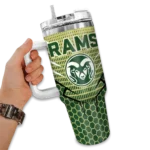 customized-colorado-state-rams-hex-texture-green-curved-tumbler-best-selling.webp