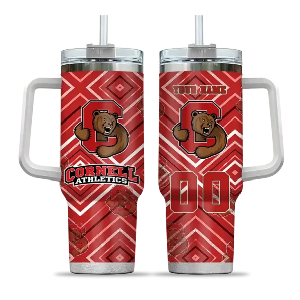 customized cornell big red bold diamonds red curved tumbler best selling