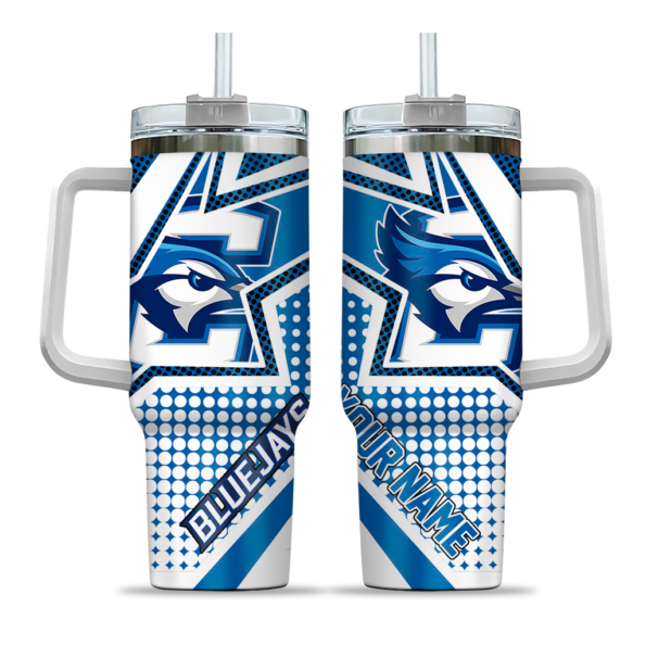 customized creighton bluejays arrow burst blue curved tumbler best selling