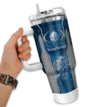 customized-drake-bulldogs-hexagon-armor-blue-curved-tumbler-best-selling.webp