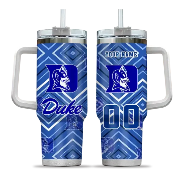 customized duke blue devils bold diamonds blue curved tumbler best selling