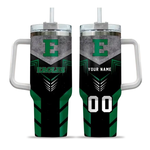 customized eastern michigan eagles arrow armor green black curved tumbler best selling