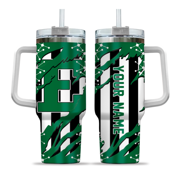 customized eastern michigan eagles claw cut green black curved tumbler best selling