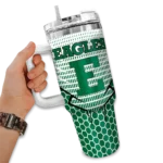 customized-eastern-michigan-eagles-hex-texture-green-curved-tumbler-best-selling.webp