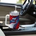 customized florida atlantic owls arrow burst blue curved tumbler best selling.webp