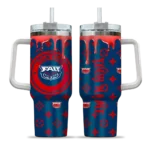 customized florida atlantic owls bullseye drips blue curved tumbler best selling.webp
